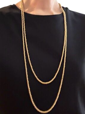 Vintage Grosse Long Twisted Rope Chain